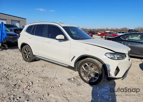 2022 BMW X3 xDrive30I из США, поврежденный, VIN 5UX53DP09N9M48944